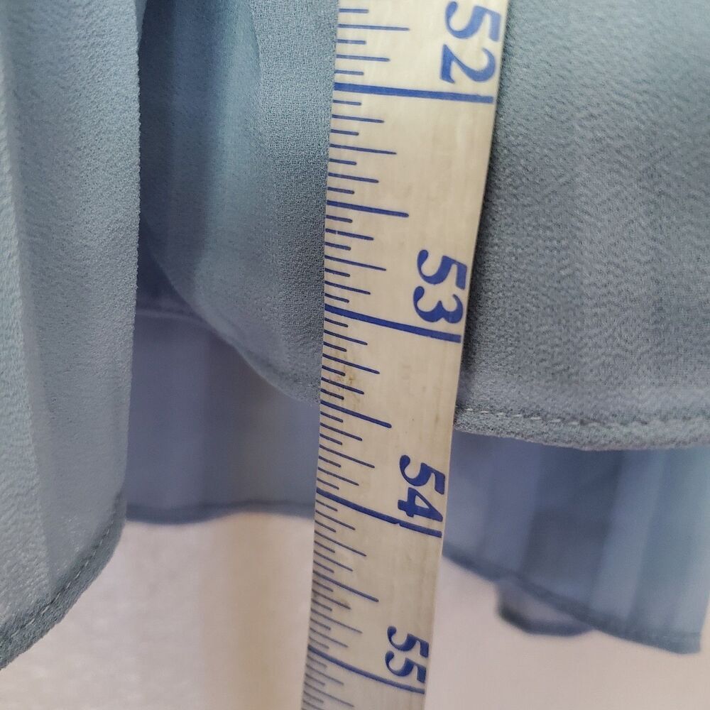 Soieblu Pleated Dress Off Shoulder Elastic Sky Blue Long Womens Sz Small - Picture 11 of 16